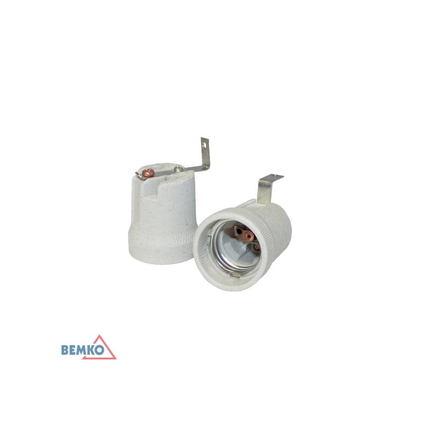 OPRAWKA CERAMICZNA E27 Z UCHWYTEM L E15-E27-F519L BEMKO