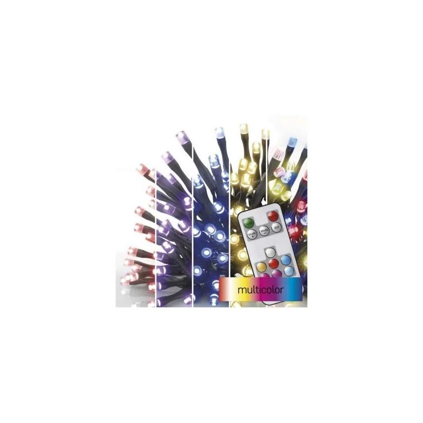 Lampki choinkowe Classic 160 LED 16m, RGB, 72 programy, pilot, IP44, timer D4AA04 EMOS