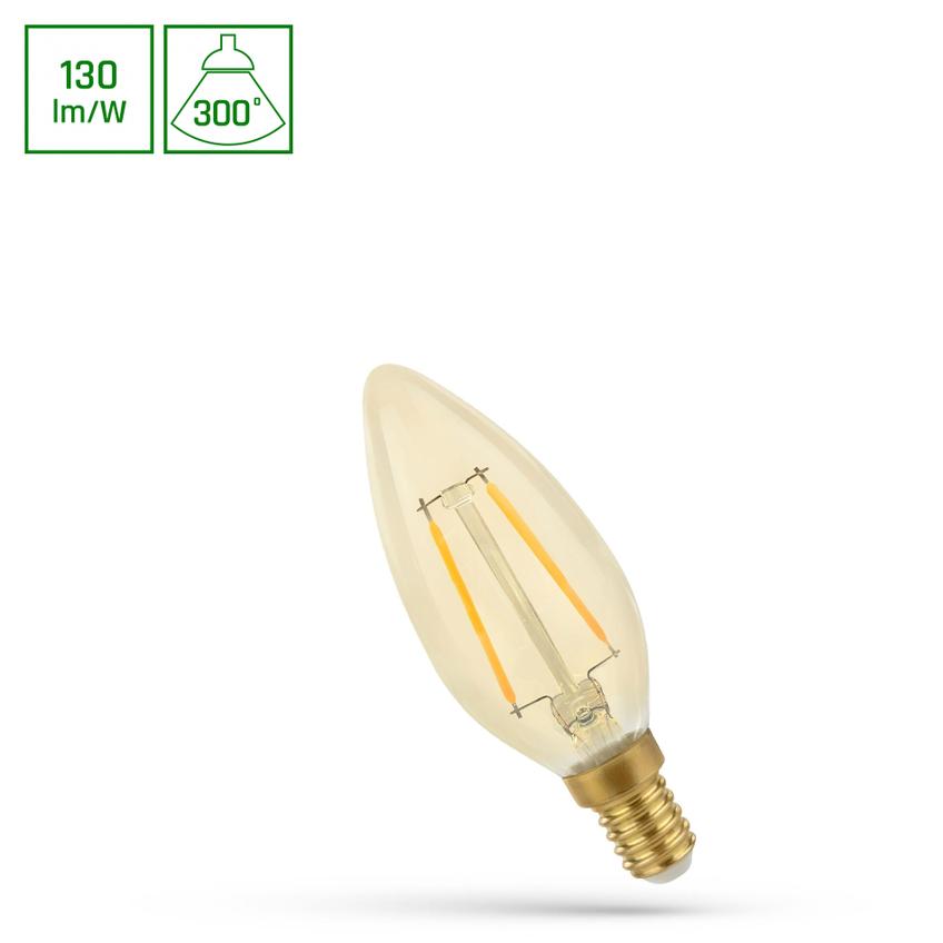 LED ŚWIECOWA E-14 230V 2W COG WW RETROSHINE SPECTRUM