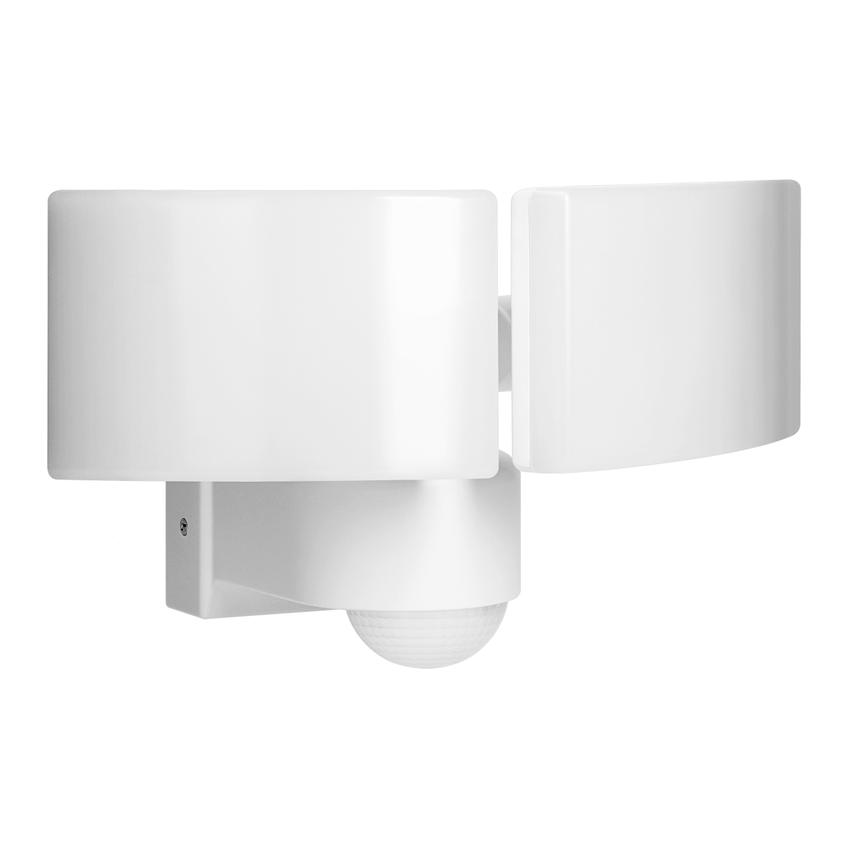 TOS DUO LED 2x20W podwójny naświetlacz ogrodowy z czujnikiem ruchu PIR 2x1600lm IP65 4000K neutralna biel PC biały AD-NL-6603WLR4 ORNO
