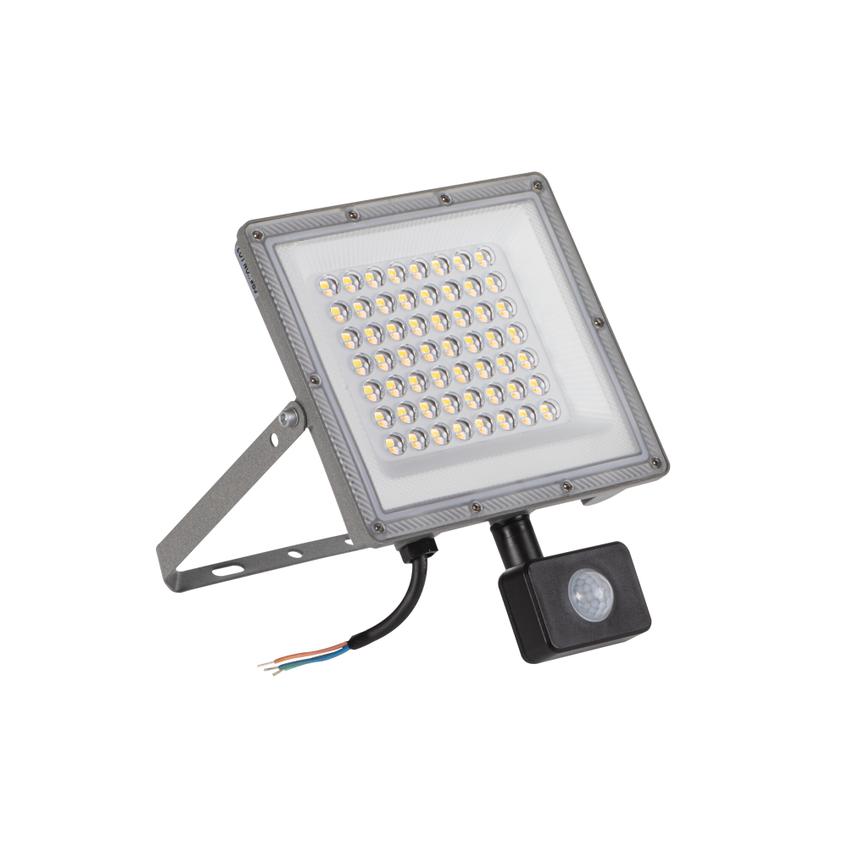 Naświetlacz LED z czujnikiem ruchu ACETE 50W CCT SE GR IP44 szary zmienna barwa świecenia 38498 KANLUX