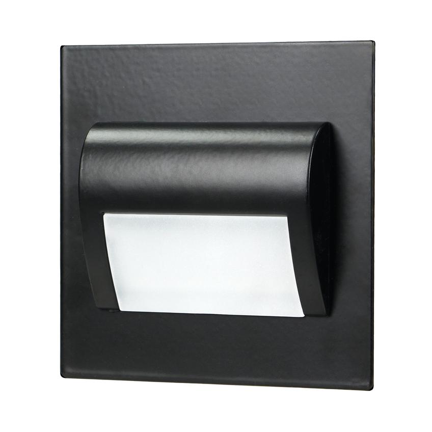 DRACO LED NEW 1,5W, oprawa schodowa podtynkowa, 12VDC, 30lm, 6000K, czarny, innowacyjny sposób monta AD-OS-6164L6/B ORNO