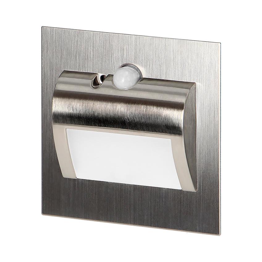 DRACO LED NEW 1,5W, oprawa schodowa podtynkowa, 12VDC, 30lm, 4000K, satyna, czujnik ruchu i zmierzch AD-OS-6164LR4/N ORNO