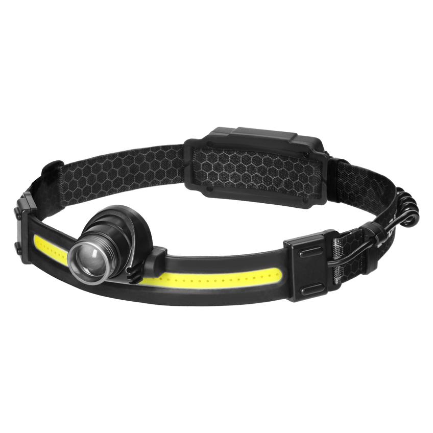 Latarka czołowa LED COB + CREE z akumulatorem 1200 mAh LT-9 ORNO