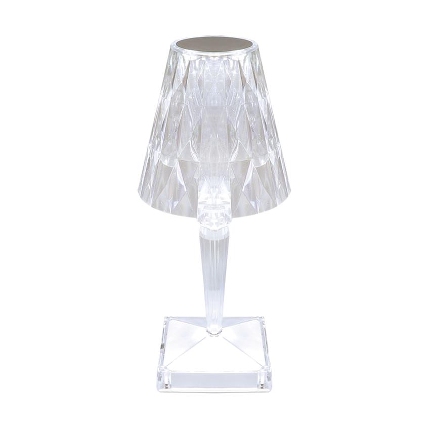 Lampka stołowa LED DABI LED CRYSTAL przezroczysta ciepła/zimna biel 04404 IDEUS