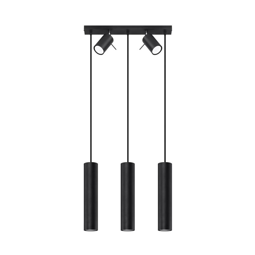Sollux Lampa wisząca RING 3 czarny SL.1099
