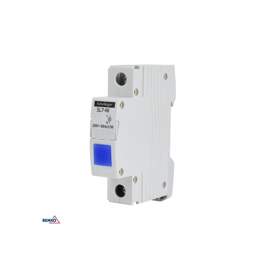 LAMPKA SYGNALIZACYJNA LED SL7 NIEBIESKA SCHELINGER S-A15-SL7-NI BEMKO
