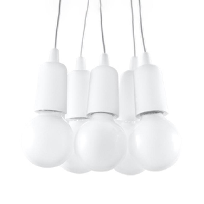 Sollux Lampa wisząca DIEGO 5 biała SL.0571