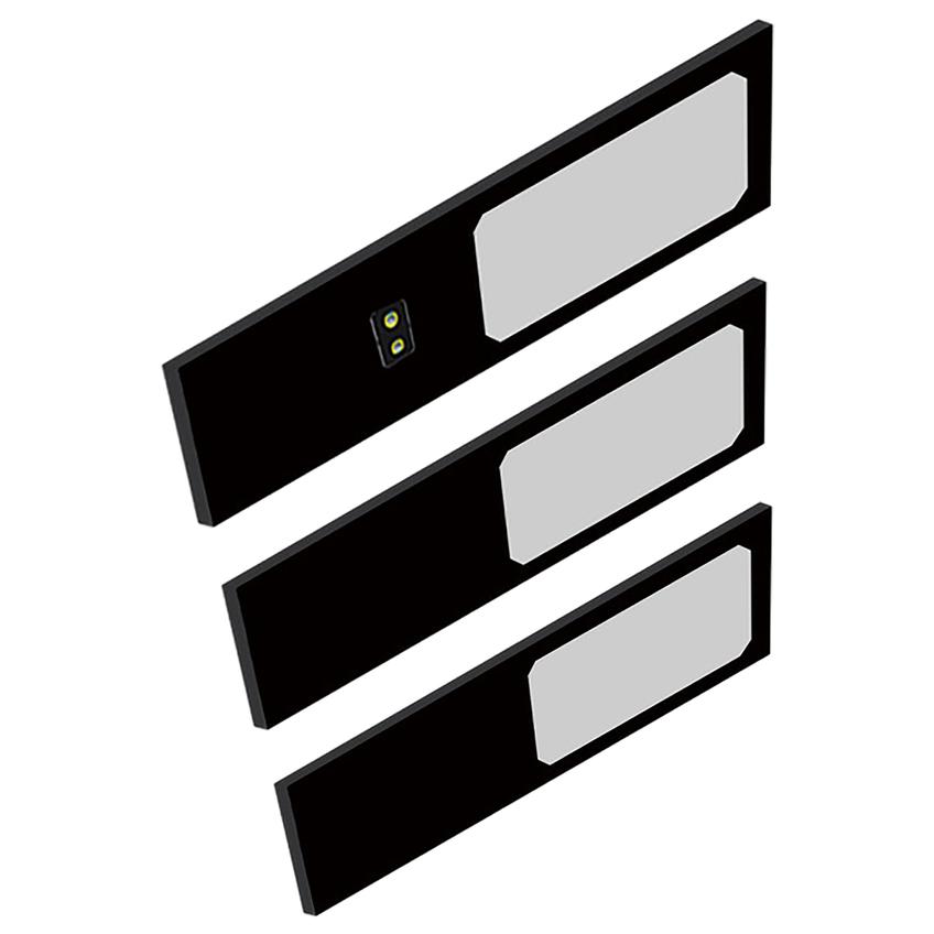 PLANA zestaw 3 lamp podszafkowych LED, 3x4W, 3x240lm, 4000K, z włącznikiem bezdotykowym, czarne AD-OM-6477L4/B ORNO