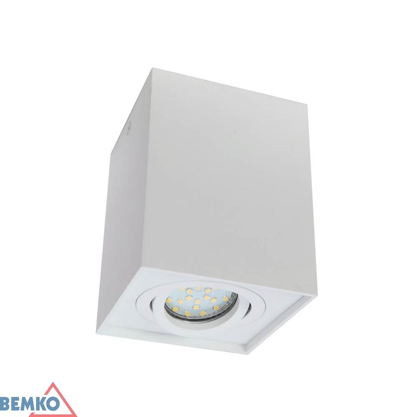 Oprawa nasufitowa punktowa ORTAL regulowana 96x96 GU10 max. 1x50W biała C23-DLO-AS-GU10-150-WH BEMKO