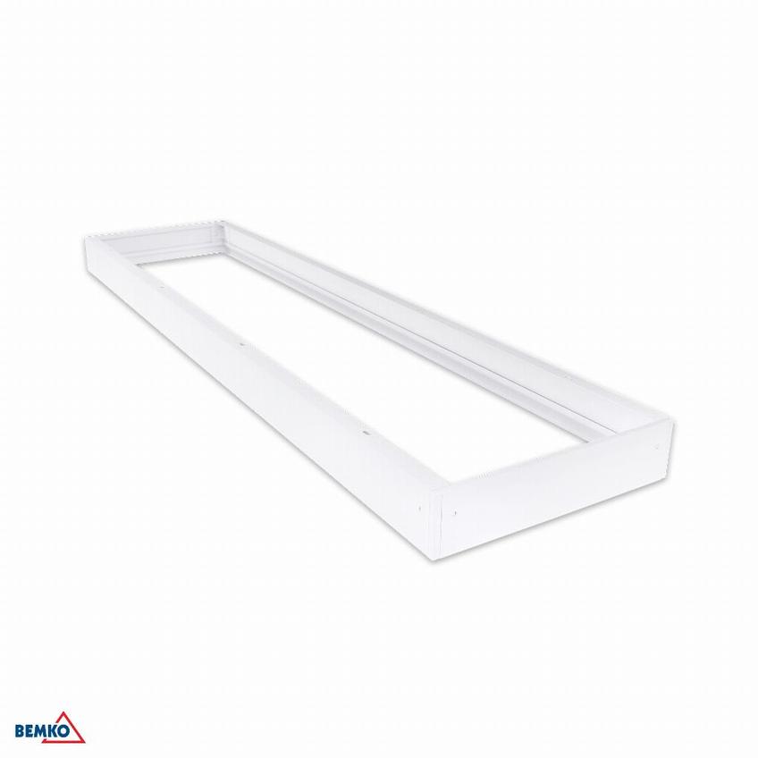 RAMKA MONTAŻOWA DO PANELU LED 120x30 BIAŁA ECO WYS. 68MM C71-RNT123-WH-ECO2 BEMKO