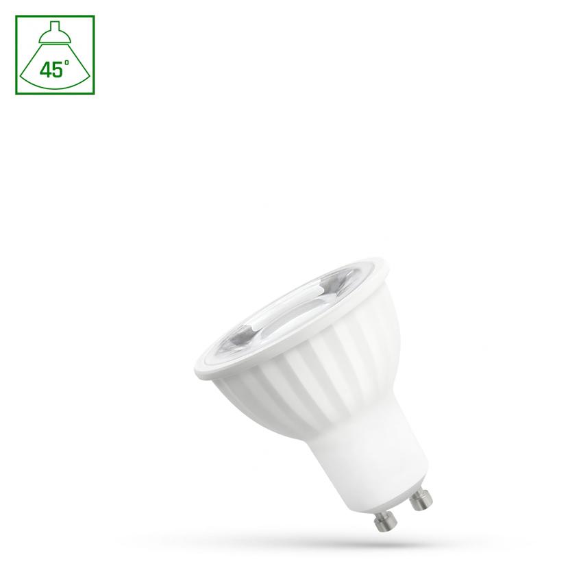 LED GU10 230V 6W SMD 38st  NW z soczewką SPECTRUM
