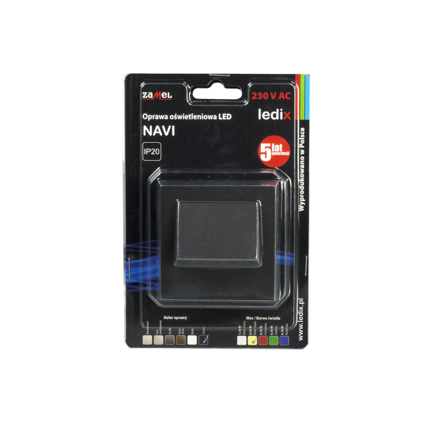 OPRAWA LED NAVI PT 230V AC CZN BIAŁA CIEPŁA TYP: 11-221-62 LED11122162 LED11122162-WPL ZAMEL