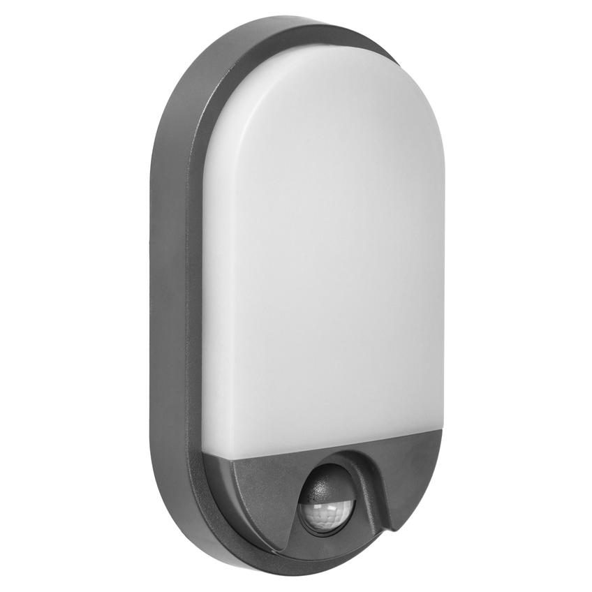 NEFRYT LED 10W, oprawa ogrodowa z czujnikiem ruchu, 800lm, IP54, 4000K, szara AD-OP-6110GLPMR4 ORNO