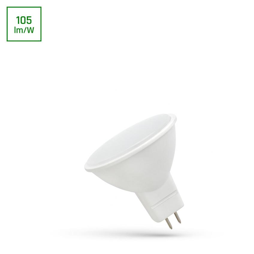 LED MR16 12V 4W SMD CW Z MLECZNĄ SZYBKĄ  SPECTRUM