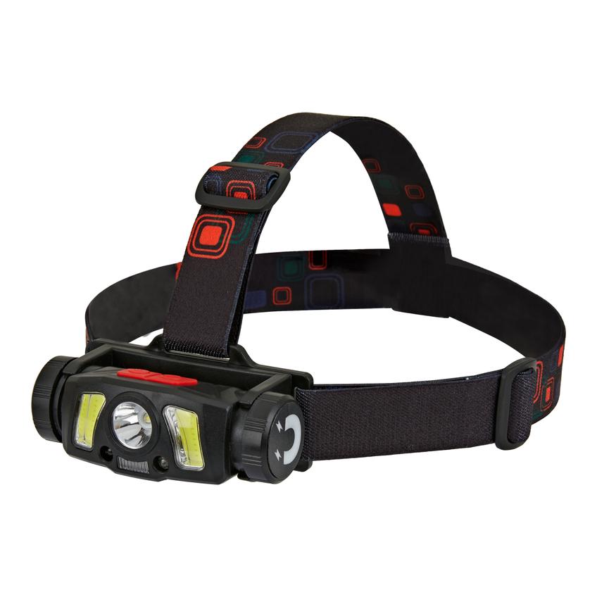 Latarka czołowa/światło rowerowe LED COB + XPG z akumulatorem Li-ion 1200 mAh, czujnik ruchu LT-14 ORNO