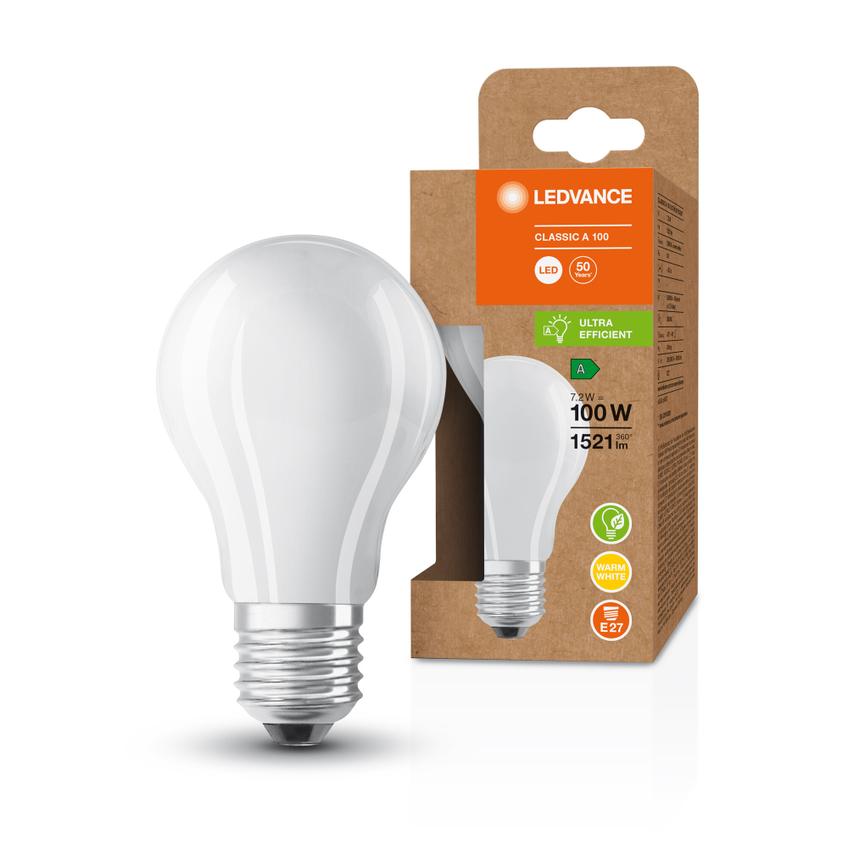 Lampa LED Classic A100 energooszczędna plastik 7,2W 830 E27 LEDVANCE