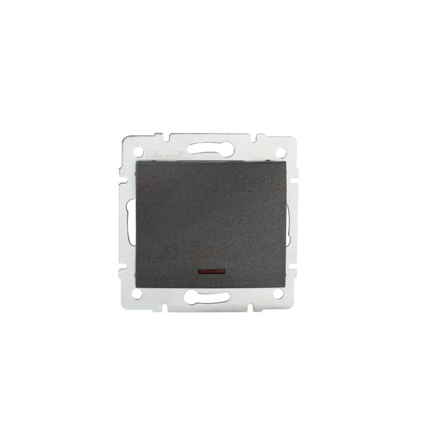 LOGI Łącznik jednobiegunowy z LED śrubowy 10AX 250V grafit 021110141 25256 KANLUX