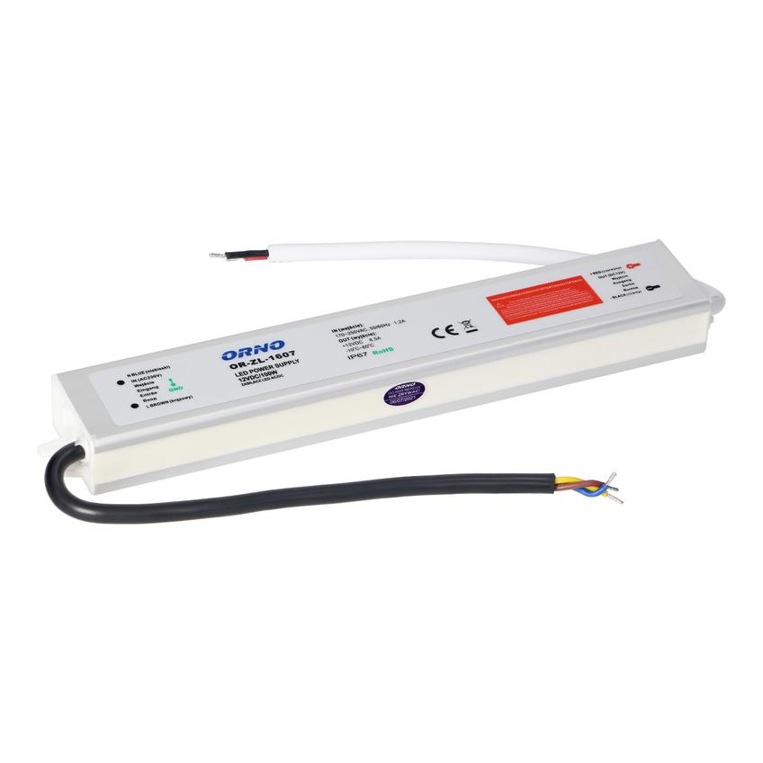 Zasilacz do oświetlenia LED 170-265V AC/12V DC 100W IP67 OR-ZL-1607 ORNO