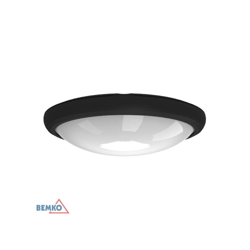 Plafoniera LED KANLO czarna 8W IP54 4000K 580lm owalna C45-KAN-08-BL-4K BEMKO