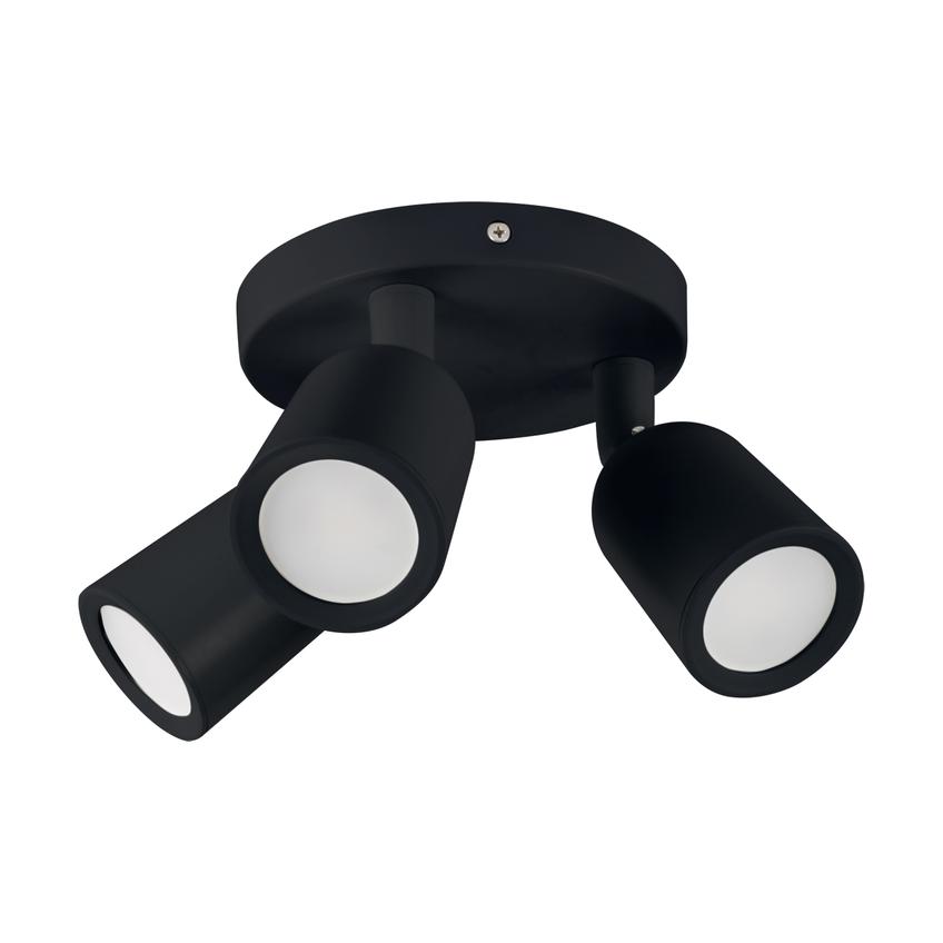 Oprawa ścienno-sufitowa BOGNA GU10 3C BLACK 03987 IDEUS