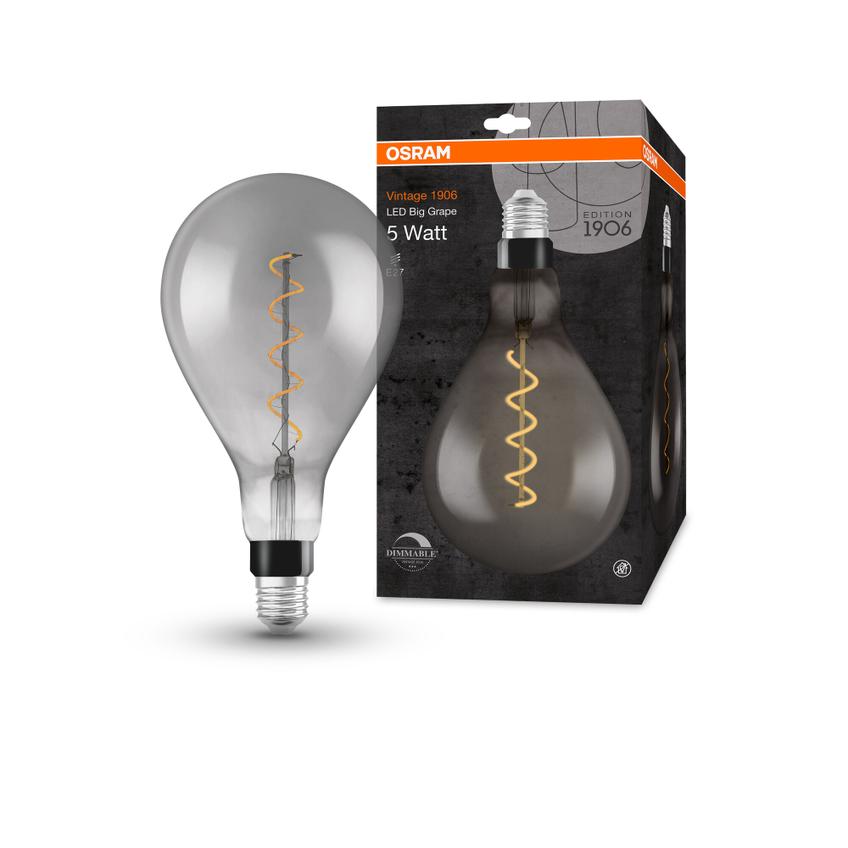 Lampa LED Vintage 1906 dim CL A160 Filament szkło przezroczyste SMOKE 12 dim 5W 818 E27