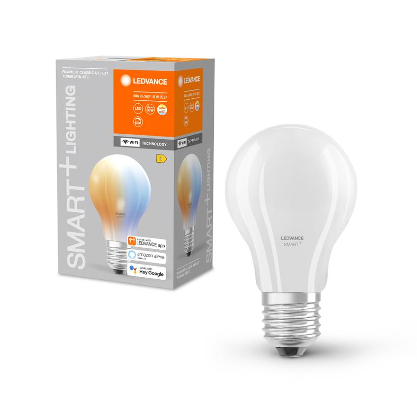 Lampa LED SMART WF A60 TW 6W/827 230VGLFR E274X1LEDV