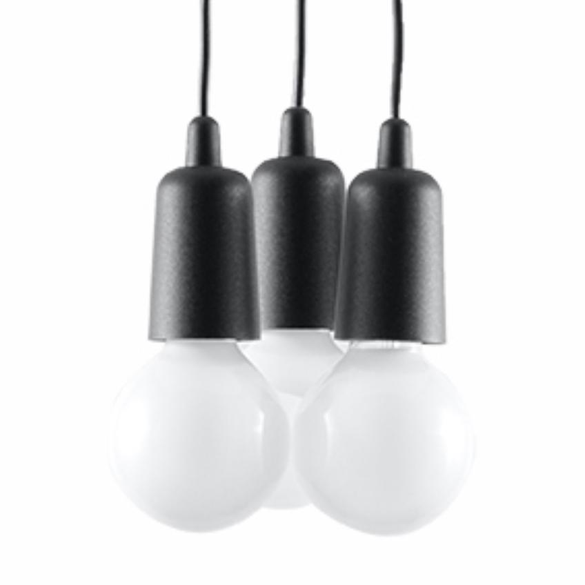 Sollux Lampa wisząca DIEGO 3 czarna SL.0573