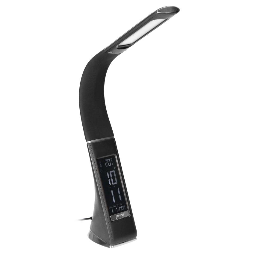 Lampka biurkowa z budzikiem DOLOMIT LED 5W 400lm 4000K czarna VIRONE DL-12/B ORNO