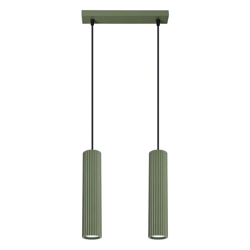 Sollux Lampa wisząca KARBON 2 zielona oliwka SL.1612