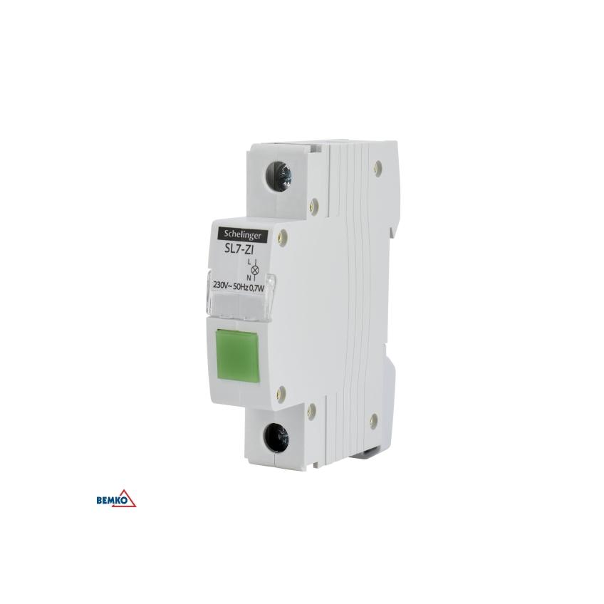 LAMPKA SYGNALIZACYJNA LED SL7 ZIELONA SCHELINGER S-A15-SL7-ZI BEMKO