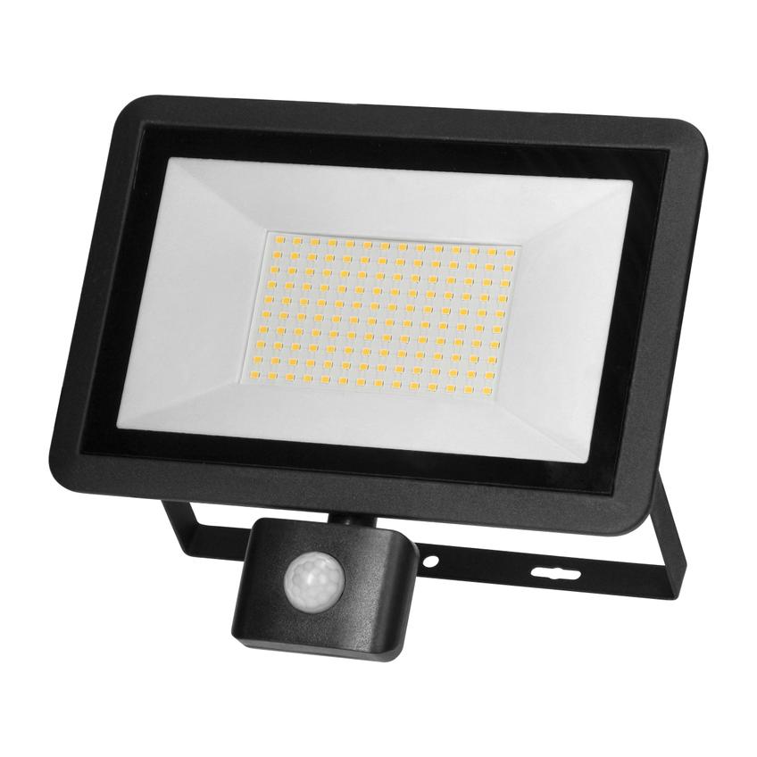 FARO S LED 100W naświetlacz z PIR 8000lm, IP44, 4000K, aluminium + szkło AD-NL-6437BLR4 ORNO