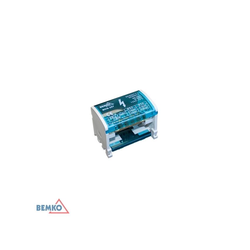 BLOK ROZDZIELCZY 14 ZACISKÓW 2x7 (5x5,3mm + 2x7,5mm) A18-MDB-207 BEMKO