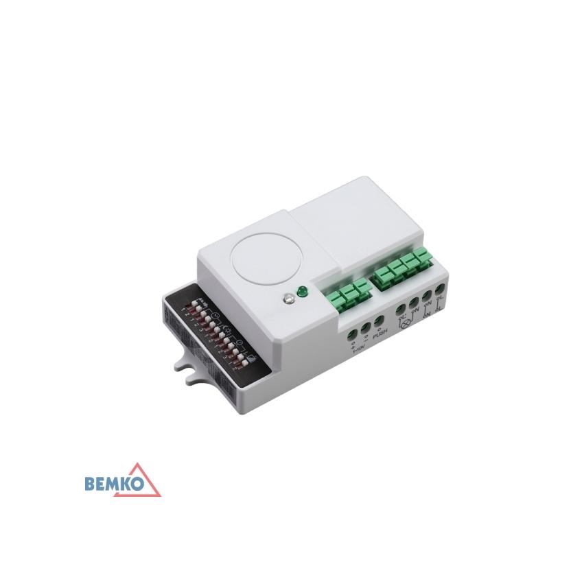 CZUJNIK MIKROFALOWY 600W 360* IP20 PROSTOKĄTNY BIAŁY STEROWANIE 1-10V B52-SES76WH BEMKO