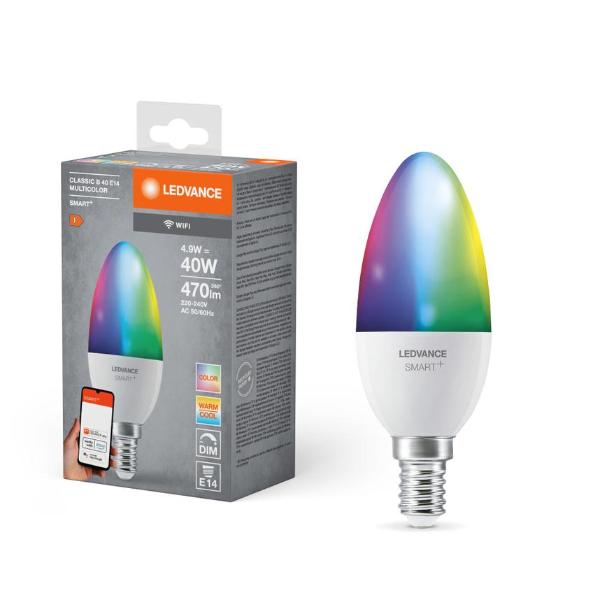 Lampa LED SMARTWIFI B40 4,9W 230V RGBWFRE144X1 LEDV